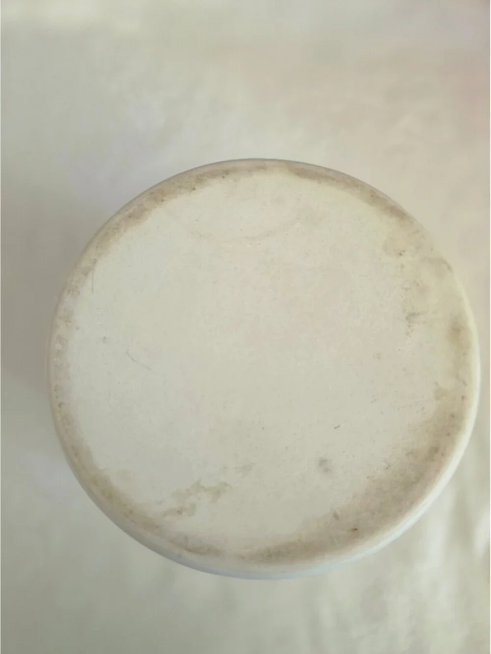 White Ceramic Paw Print Crock Jar Blue Paws Pet Treat Holder Utensil Vase